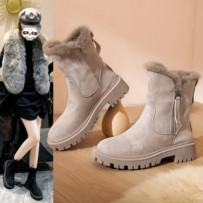 🔥Dames Winter Fleece Sneeuwlaarzen – Ultiem Warm, Slipvast & Comfortabel ❄️👢