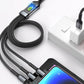 ⚡Transparante, lichtgevende 3-in-1 supersnelle oplaadkabel