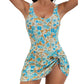 Uitverkoop 50%🔥 Vrouwen Halter Bloemenbadpak