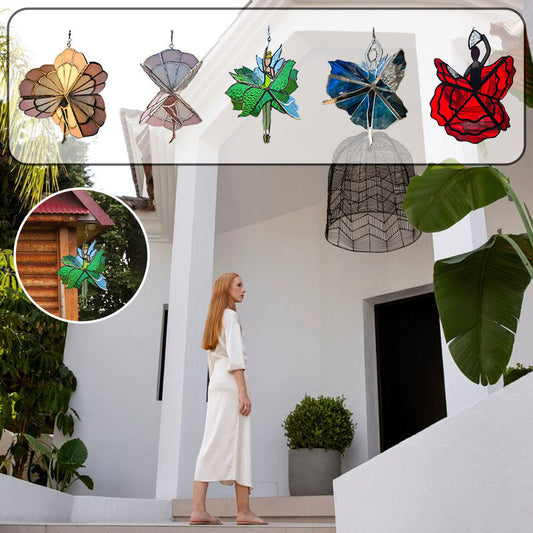 Gekleurde acryl spinner met dansende dame