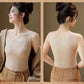 Vrouwen Thermisch Tanktop met U-hals en met Ingebouwde Bh