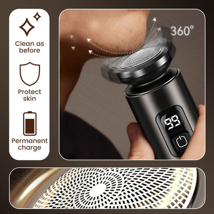 🔥2025 Hete verkoop🔥Draagbaar elektrisch minishaarapparaat voor mannen met drijvende bladen