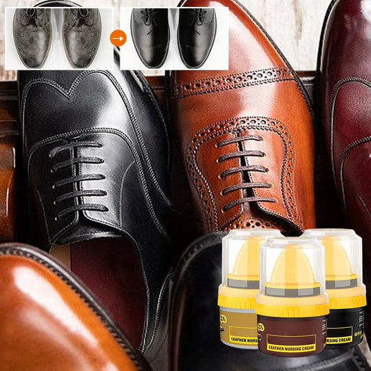 ✨ Leder Reparatie Crème & Schoenpoets – Professionele Kleurherstel, Sneldrogend & Veelzijdig (Oud Leer Nieuw Maken in Minuten!)