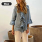 🎉Gelukkig Nieuwjaar! 50% KORTING 🛍️Damesblouse met ruches en klokmouwen