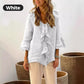 🎉Gelukkig Nieuwjaar! 50% KORTING 🛍️Damesblouse met ruches en klokmouwen