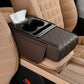 📢📢 50% KORTING🚗 Auto-armsteunkussen – 5-in-1 middenconsolehoes met 2 opbergzakken, bekerhouder, tissueboxvak en telefoonvak voor sedans en een georganiseerd auto-interieur.