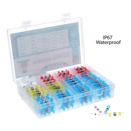 Waterdichte soldeerbare draadconnector-set