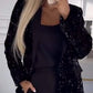 Blazer met Lange Mouwen en Pailletten en Zakken