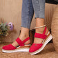 Gesloten teen lage sleehak sandalen