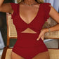 🎁Limietede uitverkoop - 67% korting👗Sexy geplooide eendelige badpak