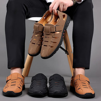 Modieuze sandalen van hol leer