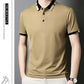 Heren Korte Mouw Stretch Ice Silk Shirt met Kraag