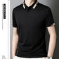 Heren Korte Mouw Stretch Ice Silk Shirt met Kraag