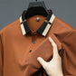 Heren Korte Mouw Stretch Ice Silk Shirt met Kraag
