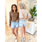 💖LAATSTE DAGVERKOOP 56% UIT🩳High Rise Gerafelde Zoom Afgesneden Jean Shorts