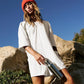 Oversized T-shirt met V-vormige rugromper💖
