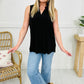 Casual Loose-Fit Effen Kleur Mouwloos Topje