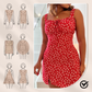 🌸Koop 2 stuks en krijg gratis verzending🌸Bloemenprint spaghetti-bandjes mini-jurk