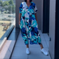 🌸 Dames casual elegante geprinte V-hals jurk