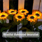 Zonnebloem Solar Lampen – Automatisch aan/uit, 14 uur verlichting, IP65 waterdicht