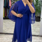 Dames elegante jurk met een halslijn naar V
