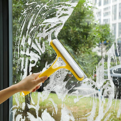 📢📢 50% KORTING🪟 3-in-1 raamreiniger met ingebouwde spray en schrobber – streeploze raamwisser voor badkamerspiegel, doucheglas en autoruiten | esthetische schoonmaaktool.