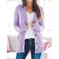Dames herfst casual lange mouw knoop naar beneden open voorzijde kabel gebreid vest (kopen 2 gratis verzending)