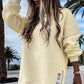 Casual sweaterjurk met lange mouwen en ritssluiting