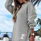 Casual sweaterjurk met lange mouwen en ritssluiting