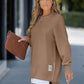 Casual sweaterjurk met lange mouwen en ritssluiting
