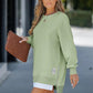 Casual sweaterjurk met lange mouwen en ritssluiting