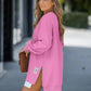 Casual sweaterjurk met lange mouwen en ritssluiting