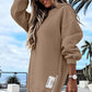 Casual sweaterjurk met lange mouwen en ritssluiting