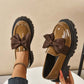 Elegante Lieve Plateau Loafers met Strik