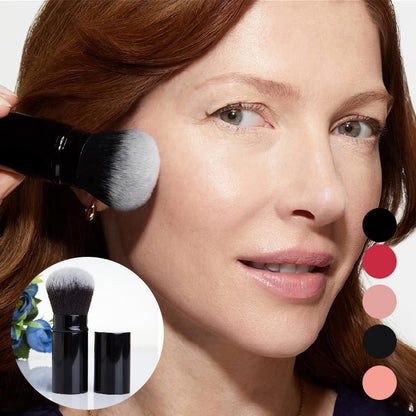 Versatile & Retractable Makeup Brush for Blush and Powder