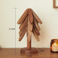 🎁 Sinterklaasactie: 50% korting🌳 Set decoratieve onderzetters van beschilderd hout in natuurlijke boomvorm