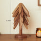 🎁 Sinterklaasactie: 50% korting🌳 Set decoratieve onderzetters van beschilderd hout in natuurlijke boomvorm