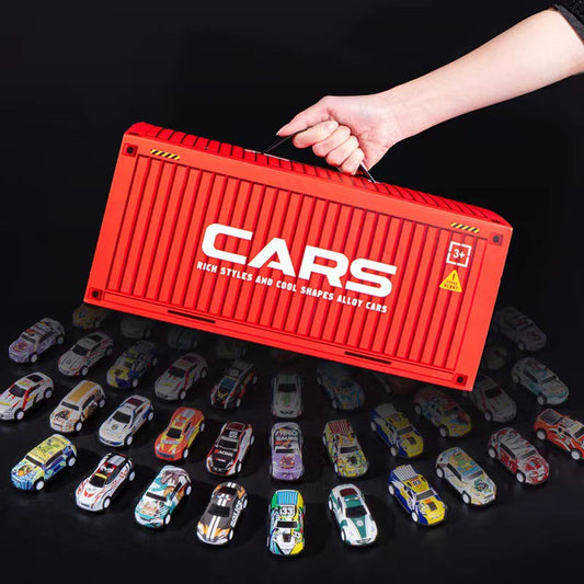🔈🔈60% KORTING! ✨ 48 mini-auto's met ingebouwde garage - Interactief spel met geluidseffecten en racebaan voor kinderen 🚗🎪