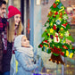 🎅Xmas Hot Sale - 50% KORTING!🎄DIY vilten kerstboom voor kinderen – 32 herbruikbare ornamenten + kerstverlichting