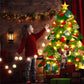 🎅Xmas Hot Sale - 50% KORTING!🎄DIY vilten kerstboom voor kinderen – 32 herbruikbare ornamenten + kerstverlichting