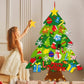 🎅Xmas Hot Sale - 50% KORTING!🎄DIY vilten kerstboom voor kinderen – 32 herbruikbare ornamenten + kerstverlichting
