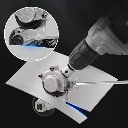 ⚡ NU 50% KORTING! ✨ Elektrische boor plaatmetaalsnijder - 3-in-1 gereedschap voor staal, aluminium en koper met lasergeleide precisie 🔧💥