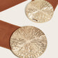 Dames vintage elastische riem met gouden gesp