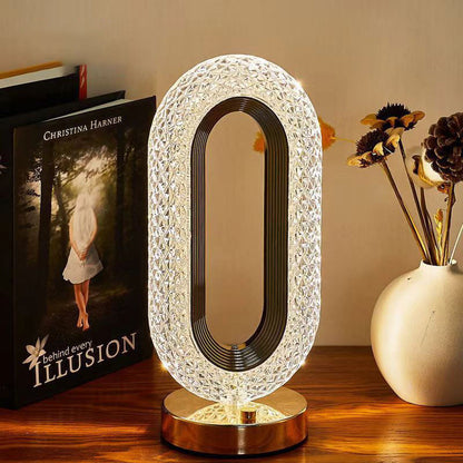 📢📢 50% KORTING✨ Crystal Style tafellamp met touchbediening – USB-C-oplaadbaar, dimbaar nachtlampje met 3 kleuren, draadloos voor slaapkamer, bureau, woonkamer, lezen en woondecoratie.