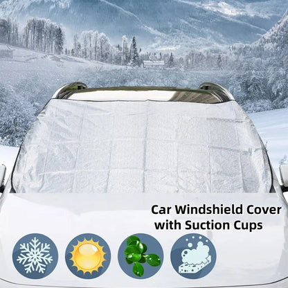 📢📢 1+1 gratis✨ Voorruitbeschermhoezen – bescherming voor alle vier seizoenen, vorstbescherming & hoge kwaliteit – perfect voor auto's, bestelwagens en SUV's ❄️☀️