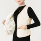 Warm gewatteerd lichtgewicht getailleerd vest voor dames