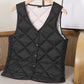 Warm gewatteerd lichtgewicht getailleerd vest voor dames