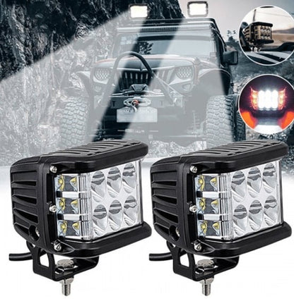 🎅 Exclusief Sinterklaasvoordeel!50% KORTING✨ Auto Dubbele Zijkant LED Waarschuwingslichten – Tweekleurig, Superfel & Veilig (Universeel Voor Auto’s, Vrachtwagens, Motorfietsen & Meer!)