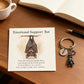🌲Kerstspecial🌲Keyring met vleermuis voor emotionele steun en kaartje met boodschap
