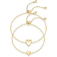 Hypoallergene hartvormige armband set